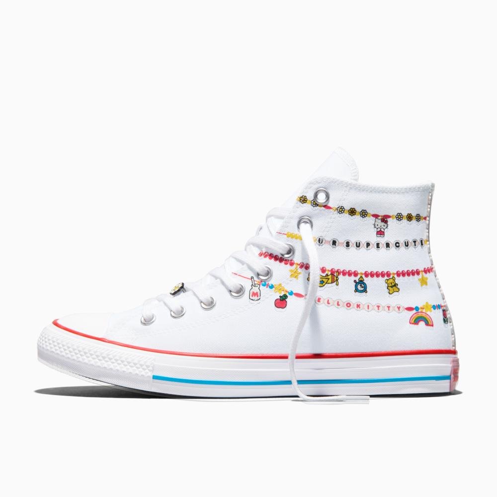 Tênis All Star Converse X Hello Kitty Cano Alto Branco Branco 9