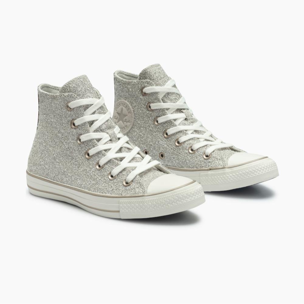 Tênis Chuck Taylor All Star Pretty Patina Cano Alto Dourado Ouro Claro 2