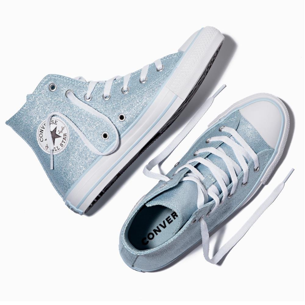 Tênis Chuck Taylor All Star Brilho Cano Alto Azul Azul 2