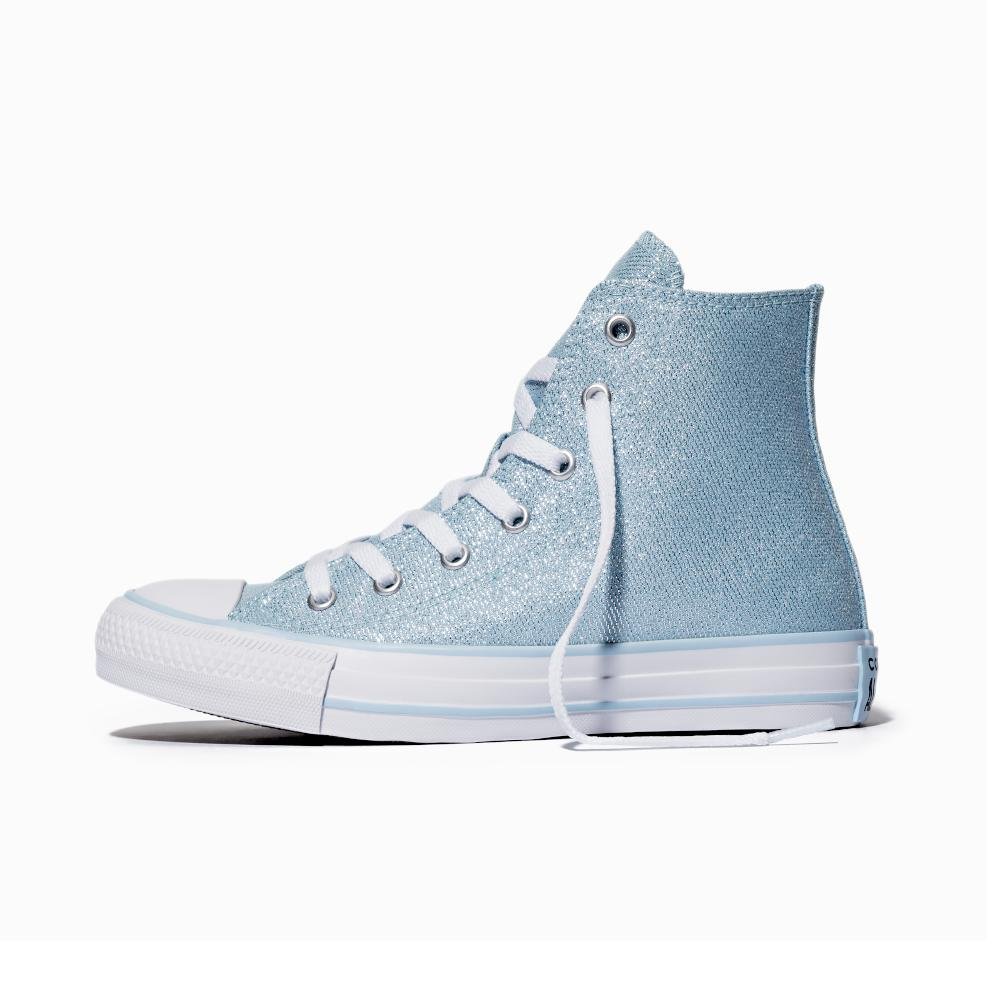 Tênis Chuck Taylor All Star Brilho Cano Alto Azul Azul 7