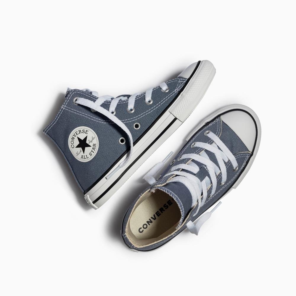 Tênis Juvenil Chuck Taylor All Star Colors Cano Alto Cinza Cinza 2