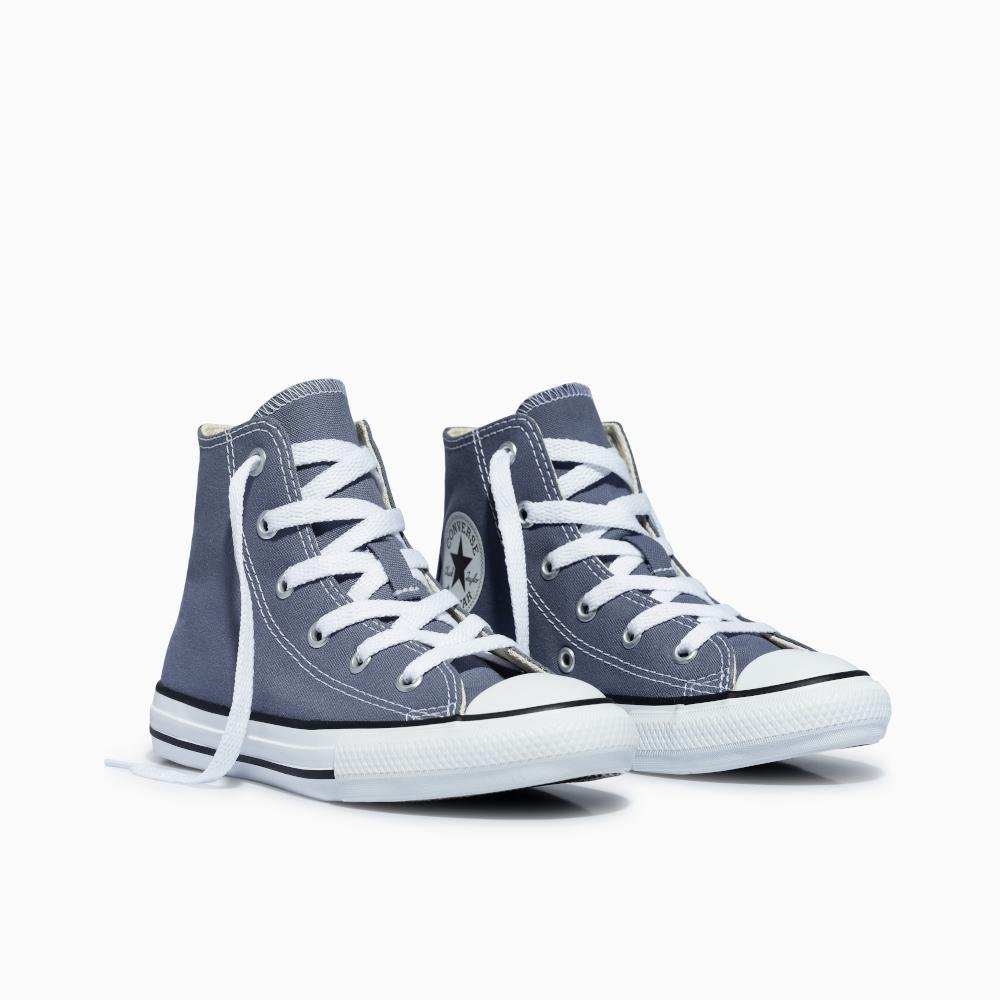 Tênis Juvenil Chuck Taylor All Star Colors Cano Alto Cinza Cinza 4