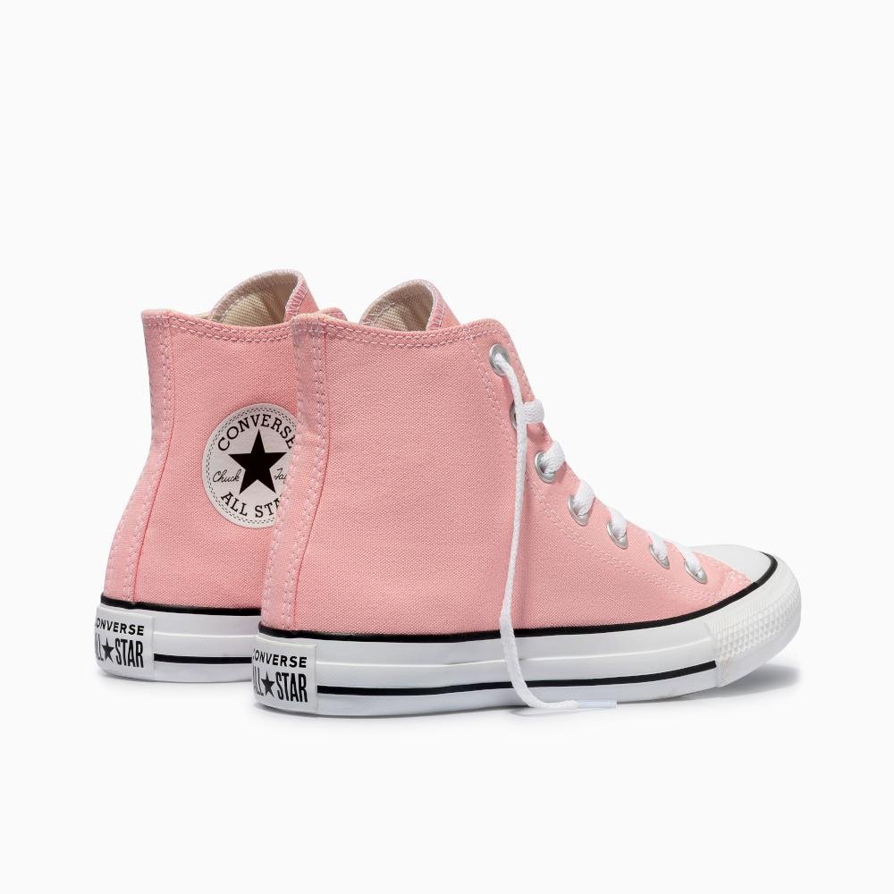 Tênis Chuck Taylor All Star Colors Cano Alto Rosa Rosa 7