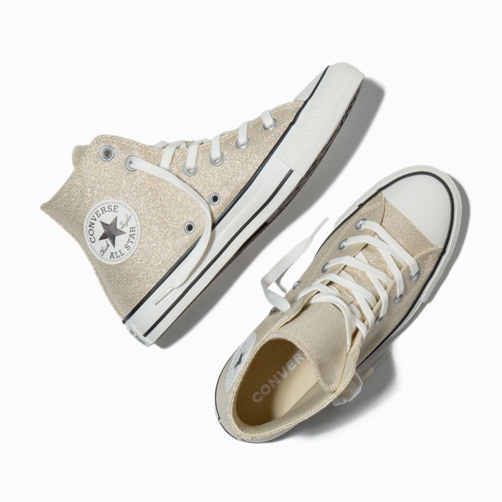 Tênis Chuck Taylor All Star Shine Cano Alto Dourado Dourado 2