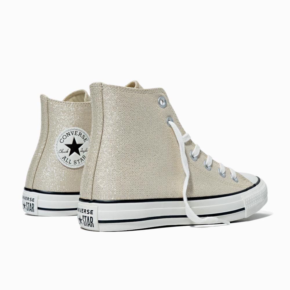 Tênis Chuck Taylor All Star Shine Cano Alto Dourado Dourado 7