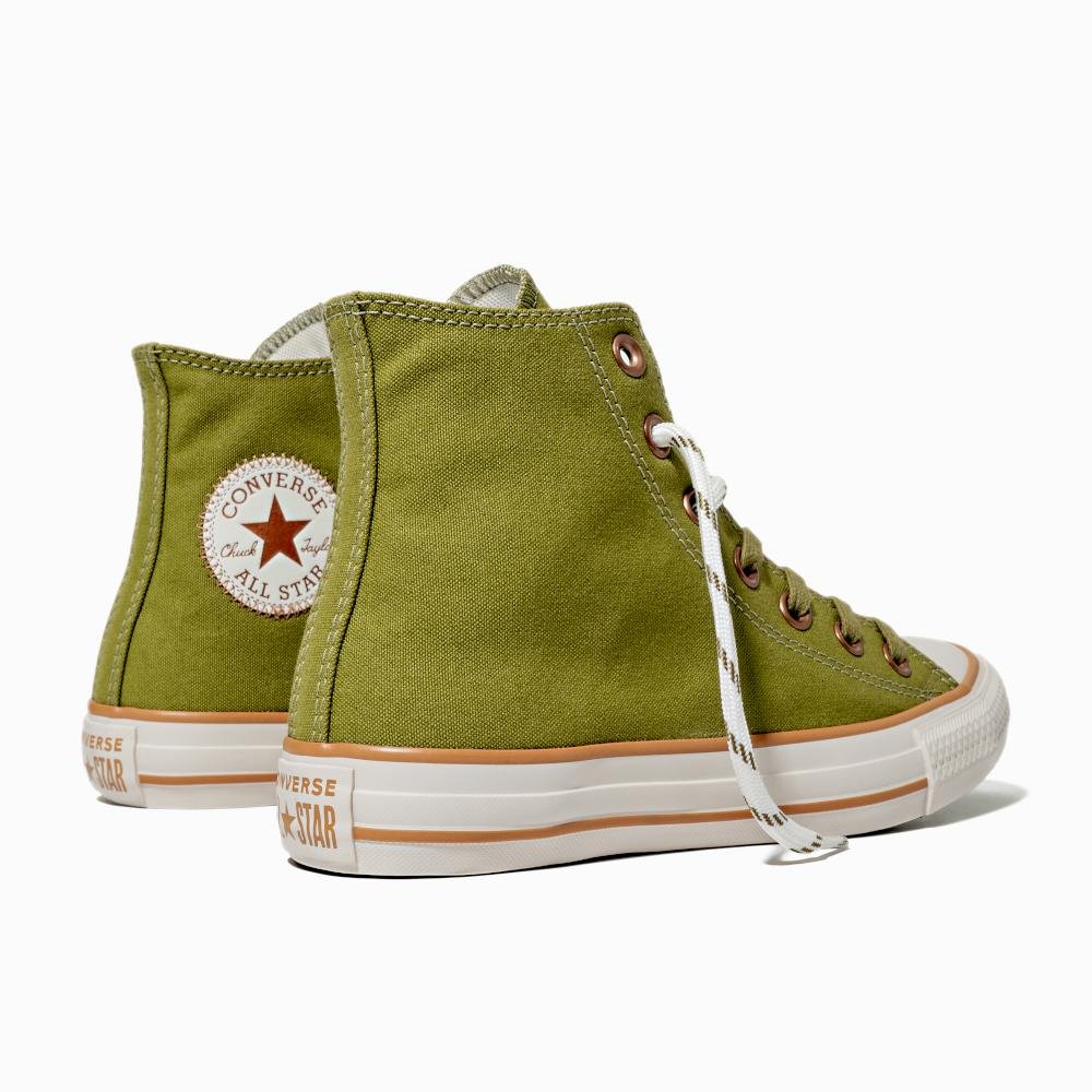 Tênis Chuck Taylor All Star Terra Bronze Cano Alto Verde Verde 7