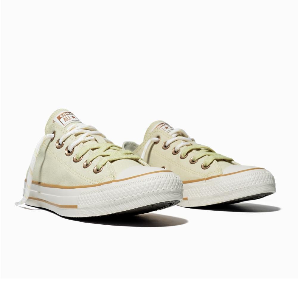 Tênis Chuck Taylor All Star Terra Bronze Cano Baixo Bege Bege 5