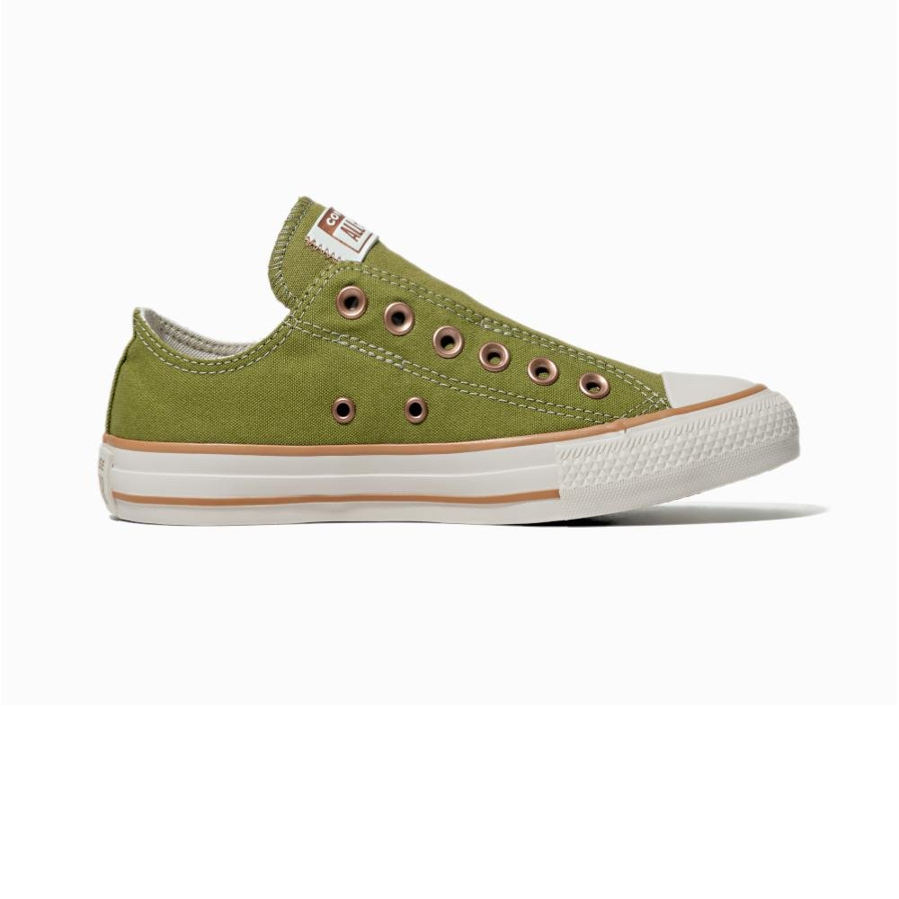 Tênis  All Star Slip On Terra Bronze Cano Baixo Verde