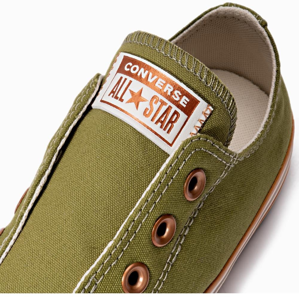 Tênis All Star Slip On Terra Bronze Cano Baixo Verde Verde 4