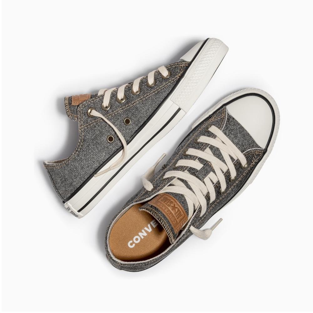 Tênis Chuck Taylor All Star Denim Cano Baixo Preto Preto 2