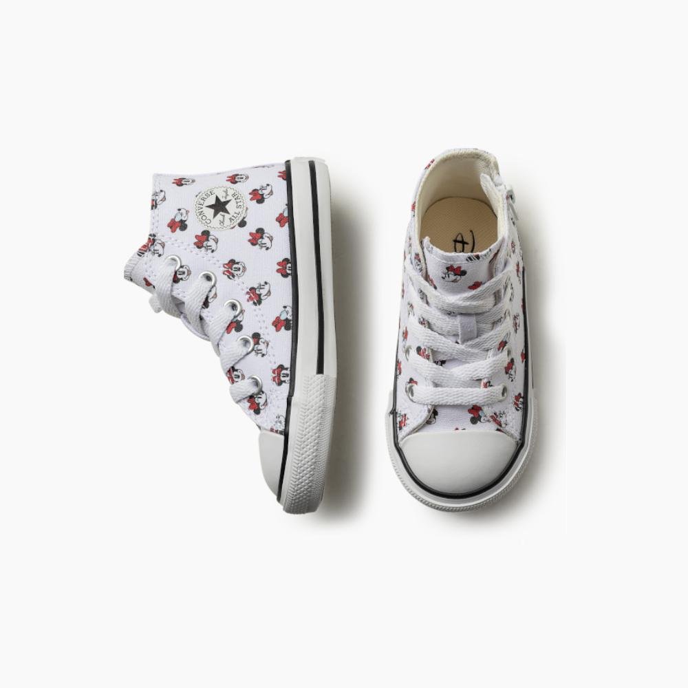 Tênis Chuck Taylor All Star Minnie Criança Cano Alto Branco Branco 2