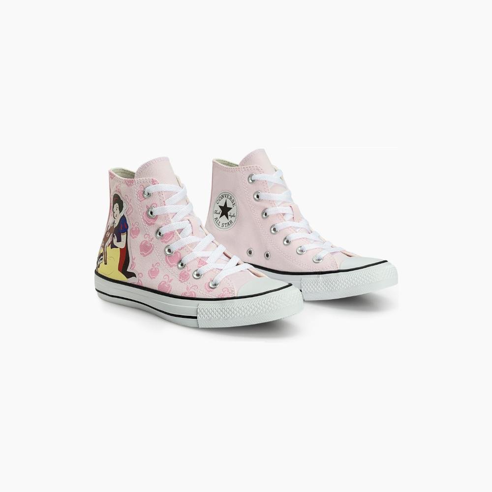 Tênis Chuck Taylor All Star Branca de Neve Cano Alto Rosa Rosa 4