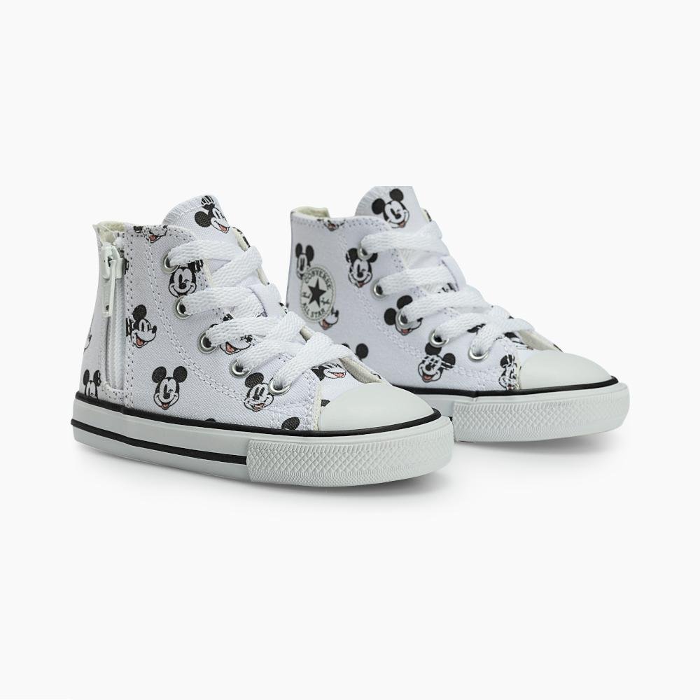 Tênis Chuck Taylor All Star Mickey Cano Alto Branco Branco 3