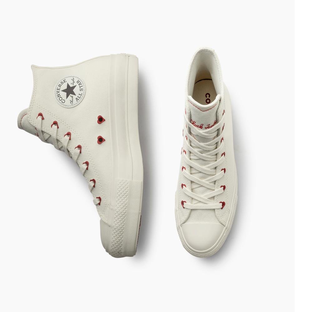 Tênis Chuck Taylor All Star Lift In Love Cano Alto Branco Branco 3