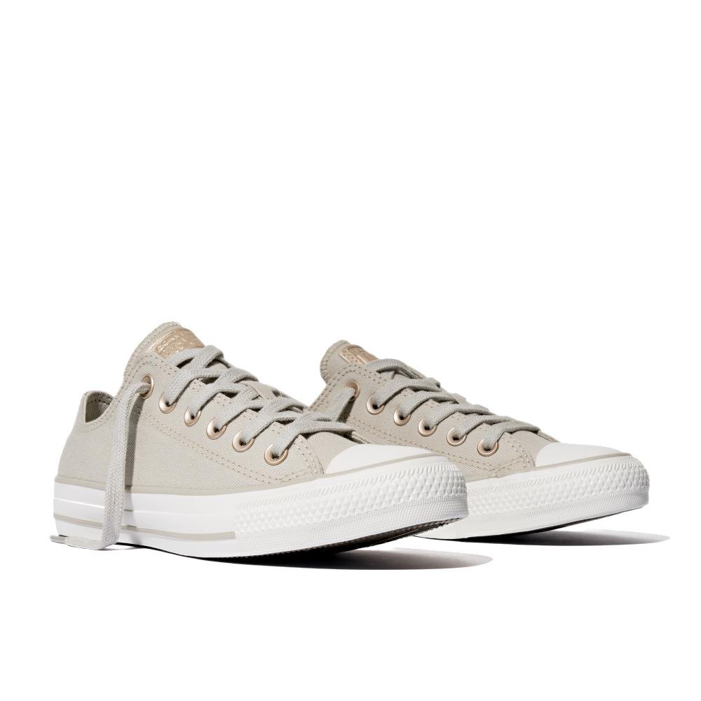 Tênis Chuck Taylor All Star Seasonal Gold Cano Baixo Bege Marfim 4