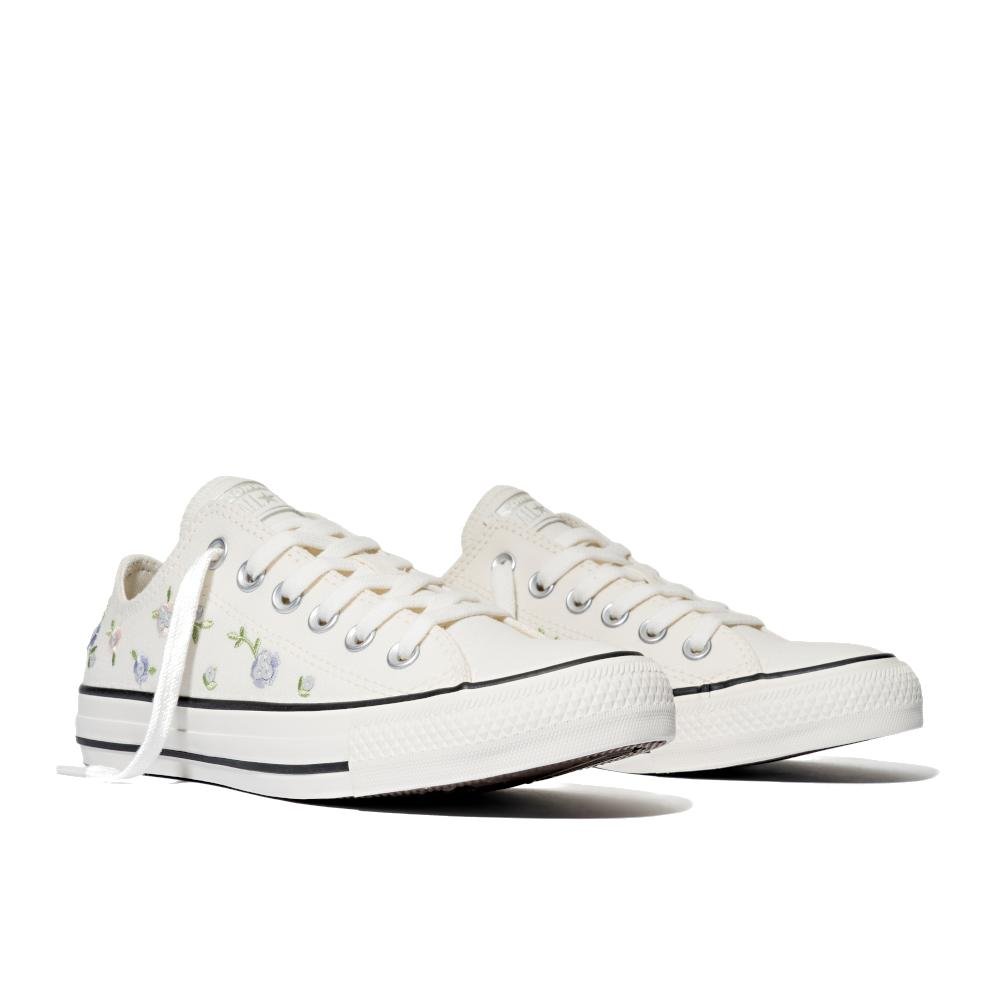Tênis Chuck Taylor All Star Floral Cano Baixo Branco Branco 4