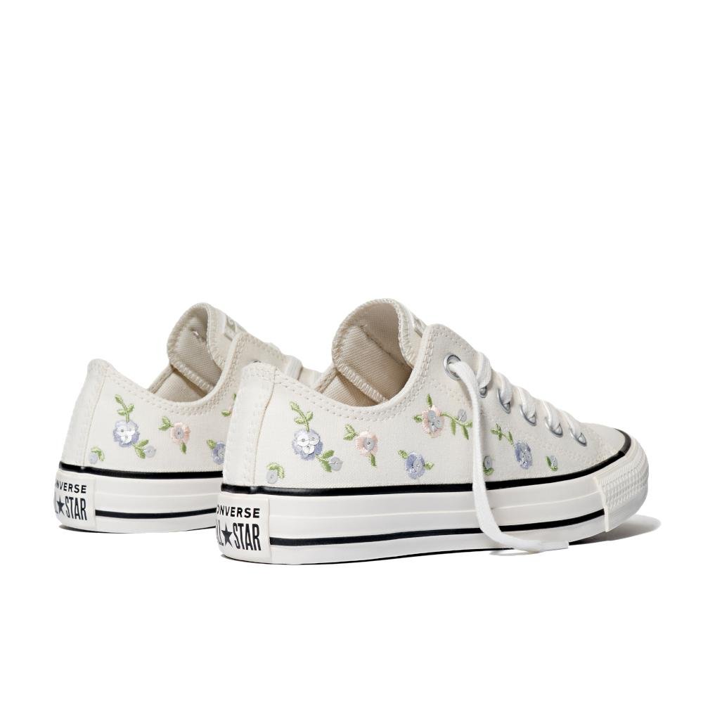 Tênis Chuck Taylor All Star Floral Cano Baixo Branco Branco 5