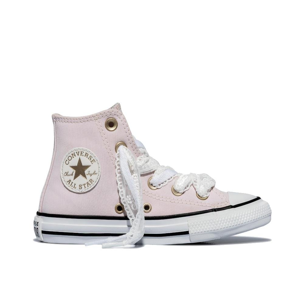 Tênis Juvenil Chuck Taylor All Star Lace Cano Alto Rosa