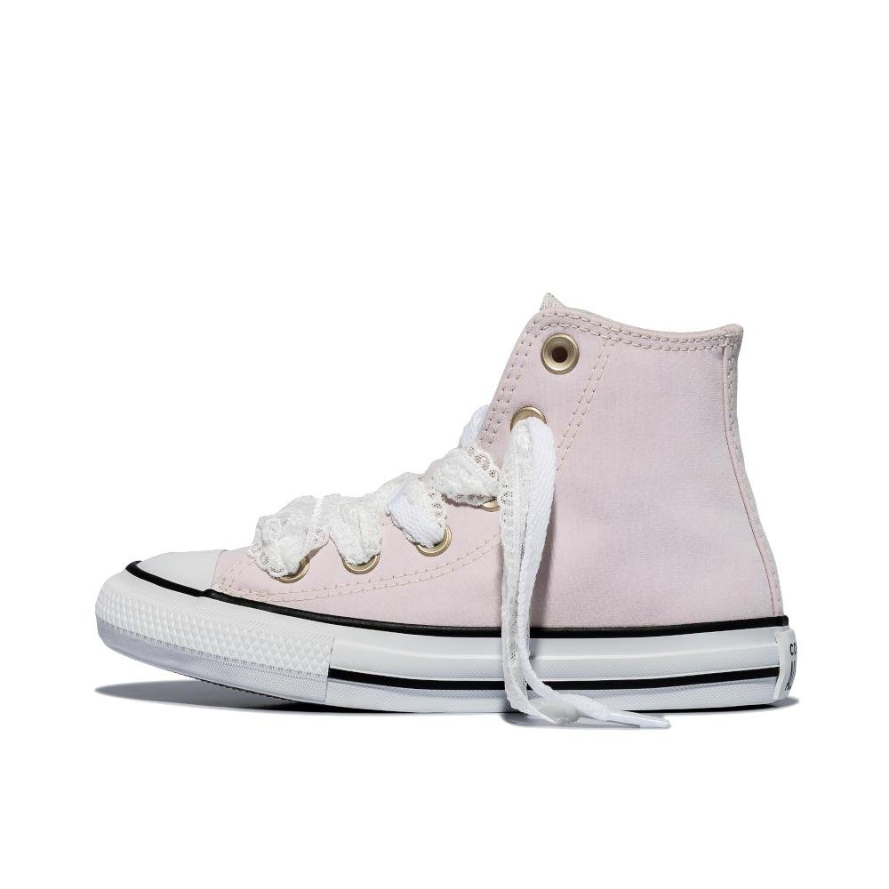 Tênis Juvenil Chuck Taylor All Star Lace Cano Alto Rosa Rosa 6