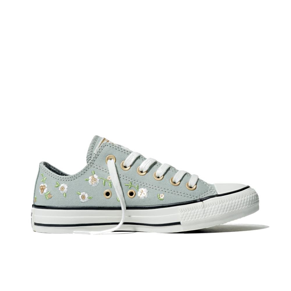 Tênis Chuck Taylor All Star Floral Cano Baixo Verde