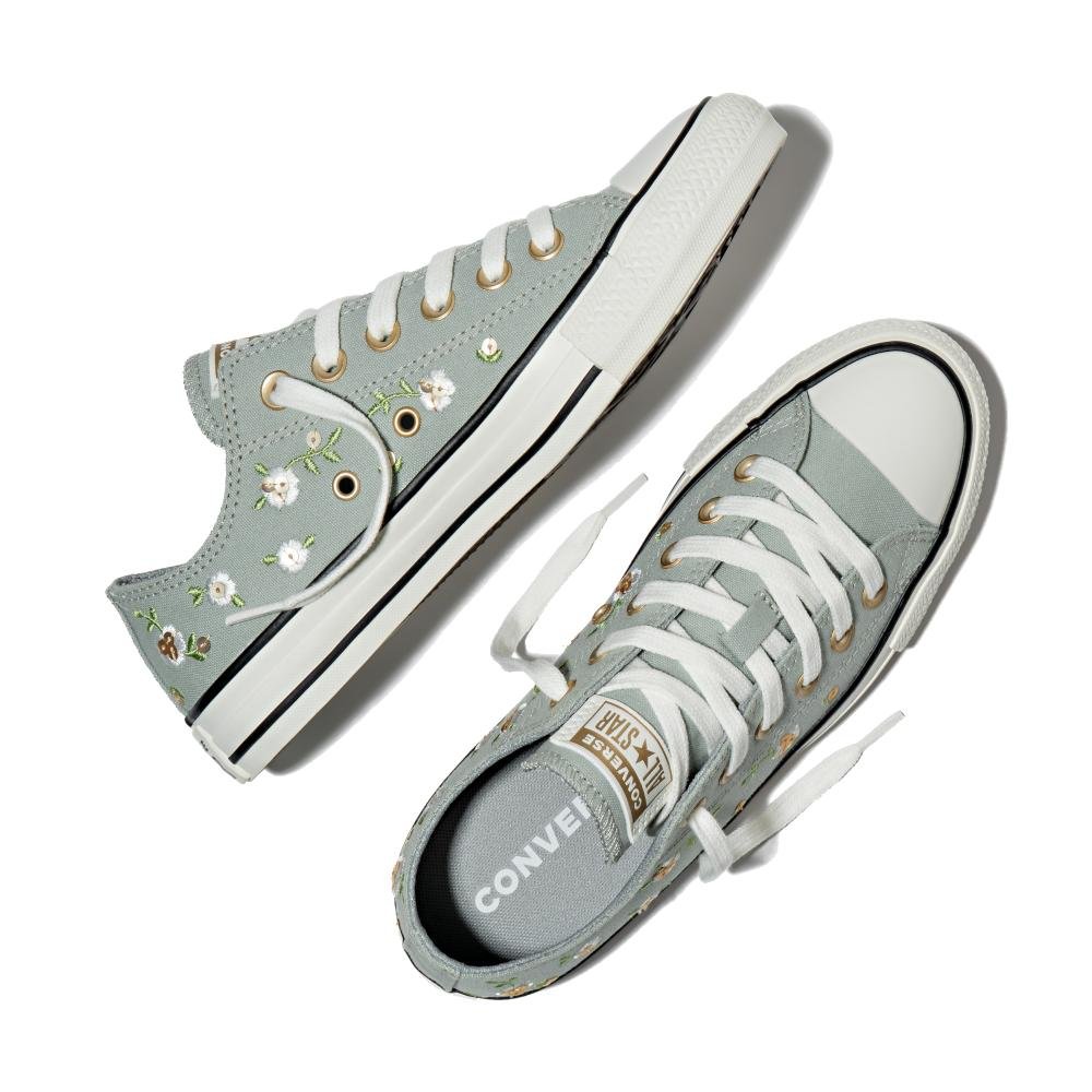 Tênis Chuck Taylor All Star Floral Cano Baixo Verde Verde 2