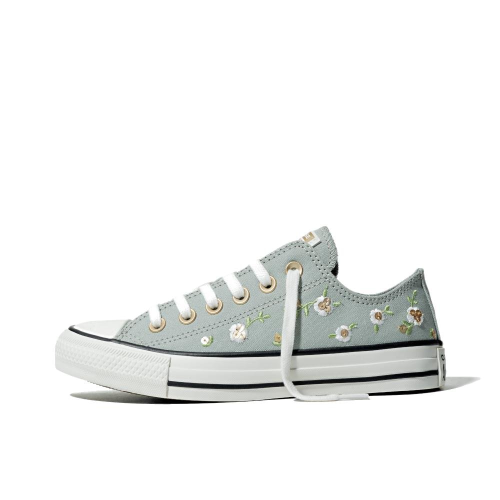 Tênis Chuck Taylor All Star Floral Cano Baixo Verde Verde 8