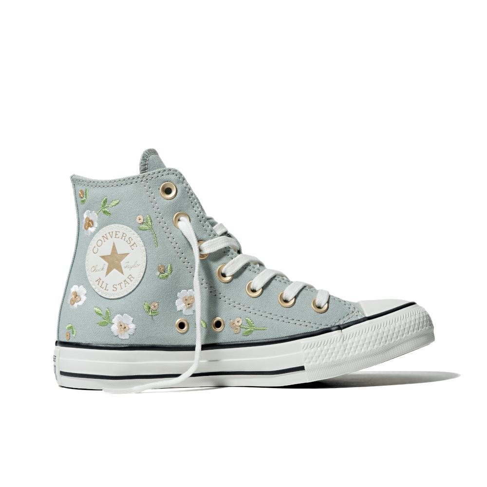 Tênis Chuck Taylor All Star Floral Cano Alto Verde