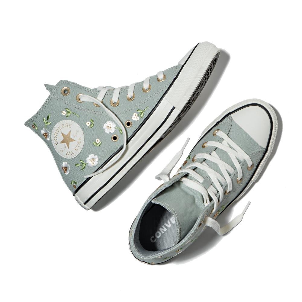 Tênis Chuck Taylor All Star Floral Cano Alto Verde Verde 2