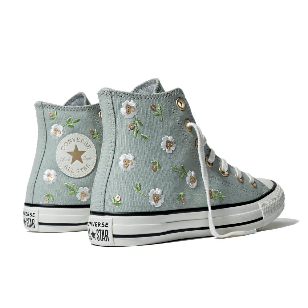Tênis Chuck Taylor All Star Floral Cano Alto Verde Verde 4
