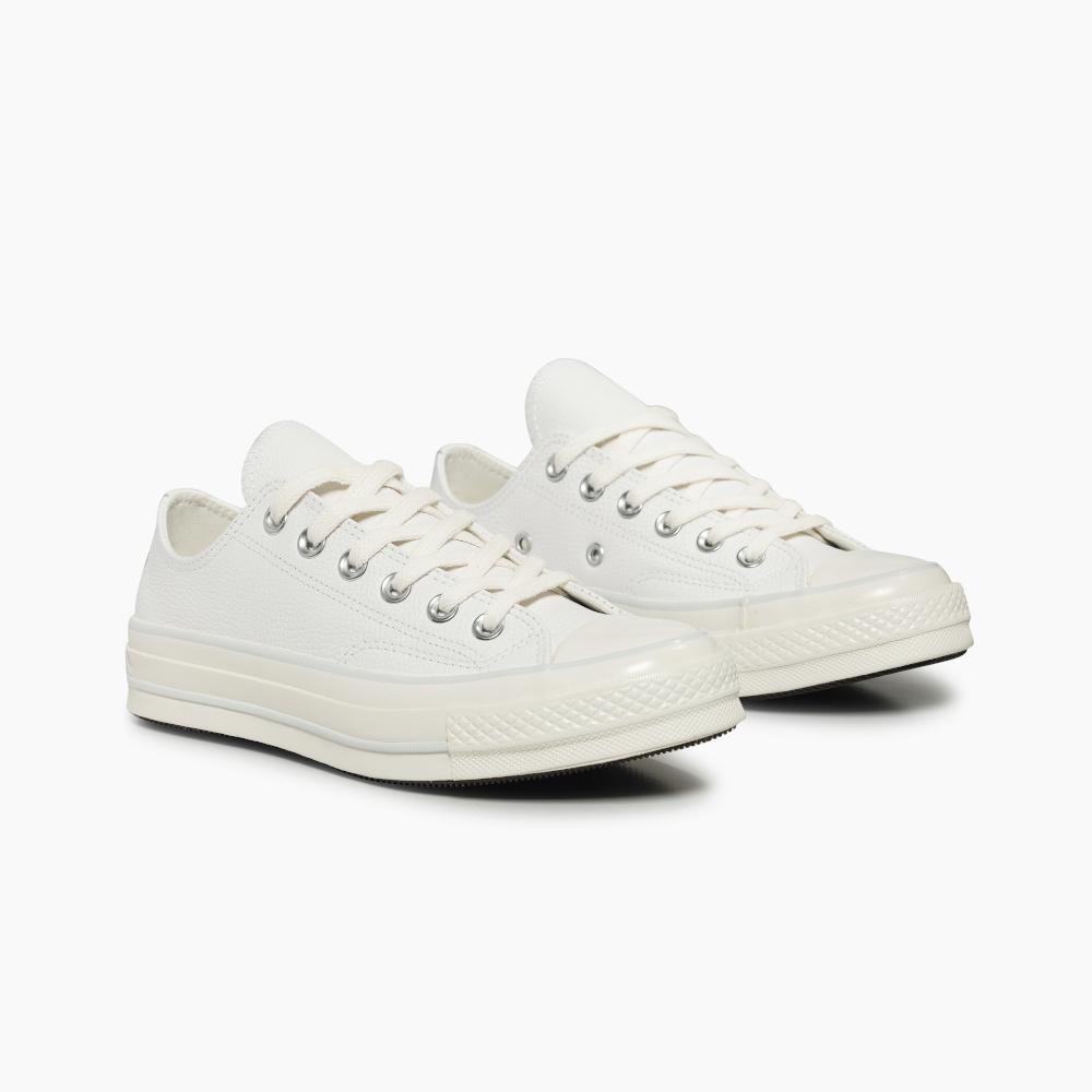 Tênis All Star Chuck 70 Couro Cano Baixo Branco Branco 2