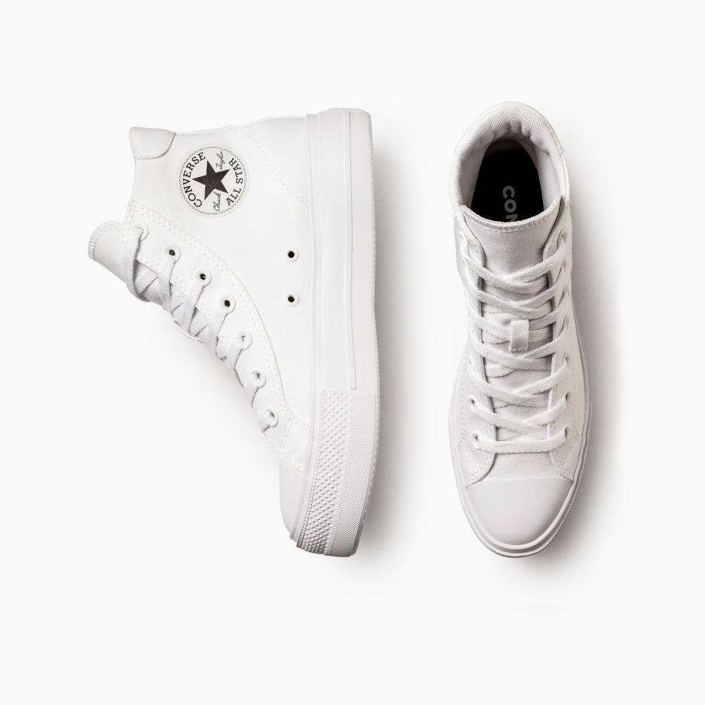 Tênis All Star Day One Platform Cano Alto Branco Branco 2