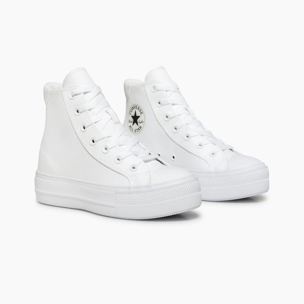 Tênis All Star Day One Platform Cano Alto Branco Branco 4