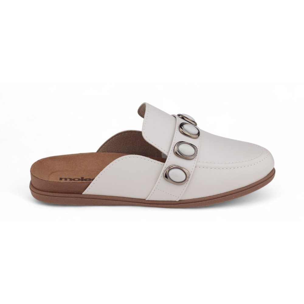 Mule Feminino Moleca 5826.104 Napa Turim Branco 3