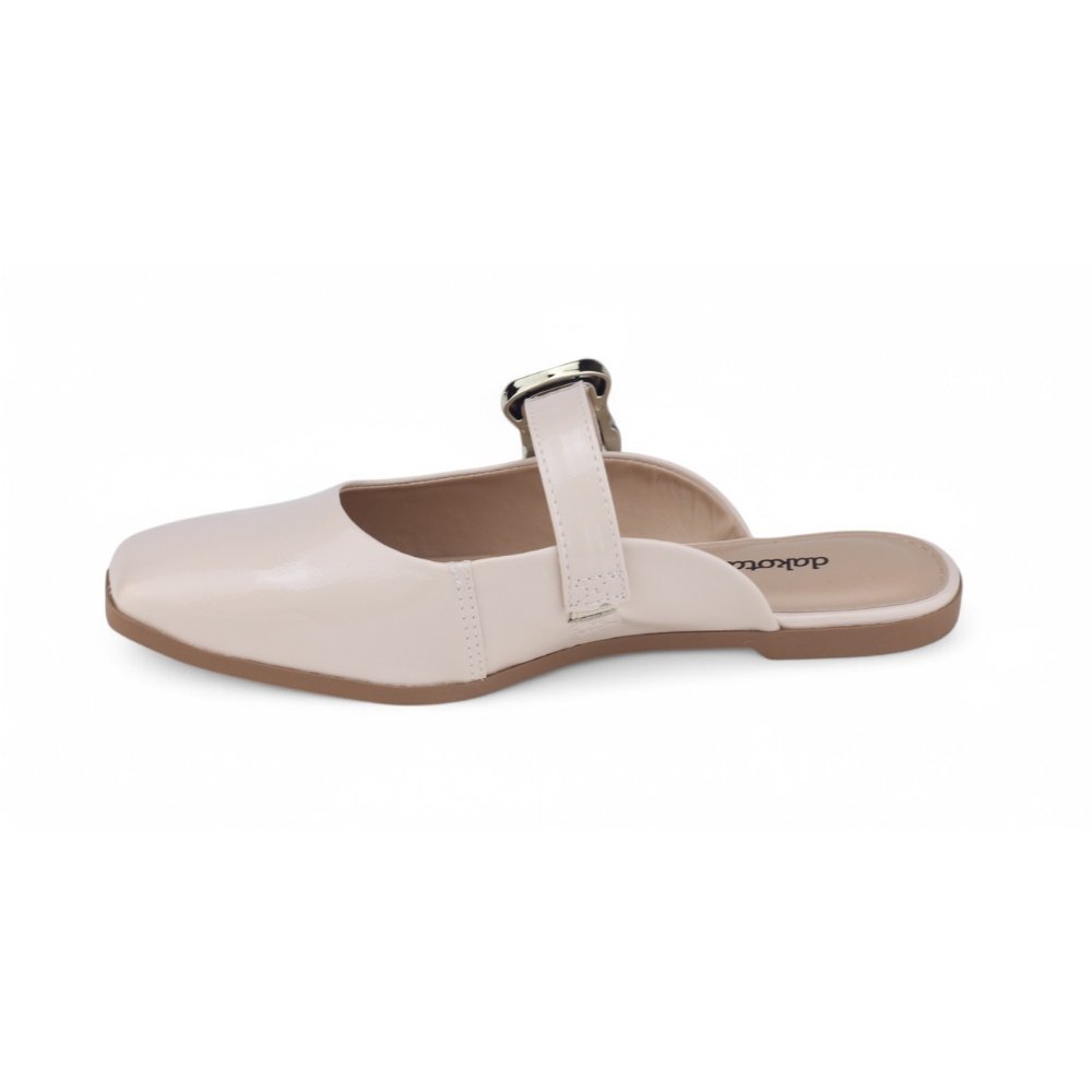 Mule Feminino Dakota Verniz D0023 Creme 2
