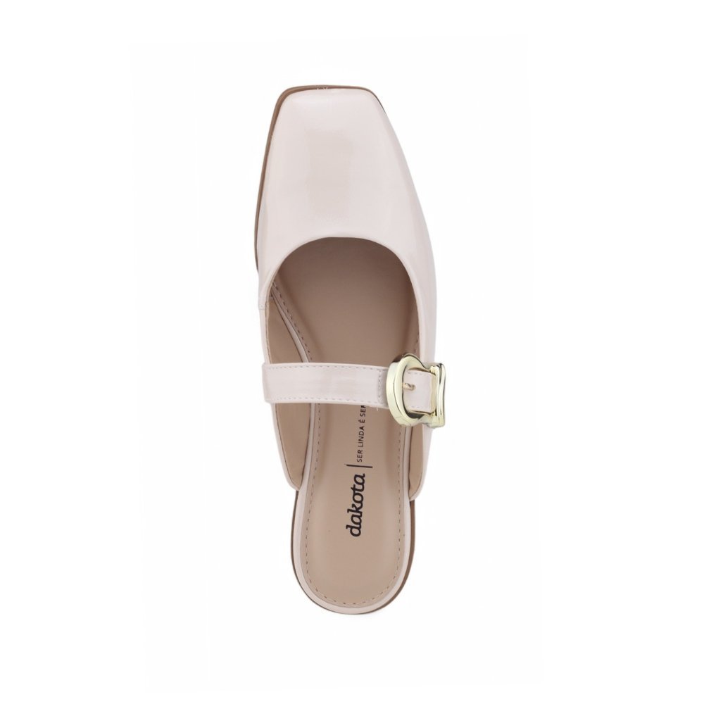 Mule Feminino Dakota Verniz D0023 Creme 3