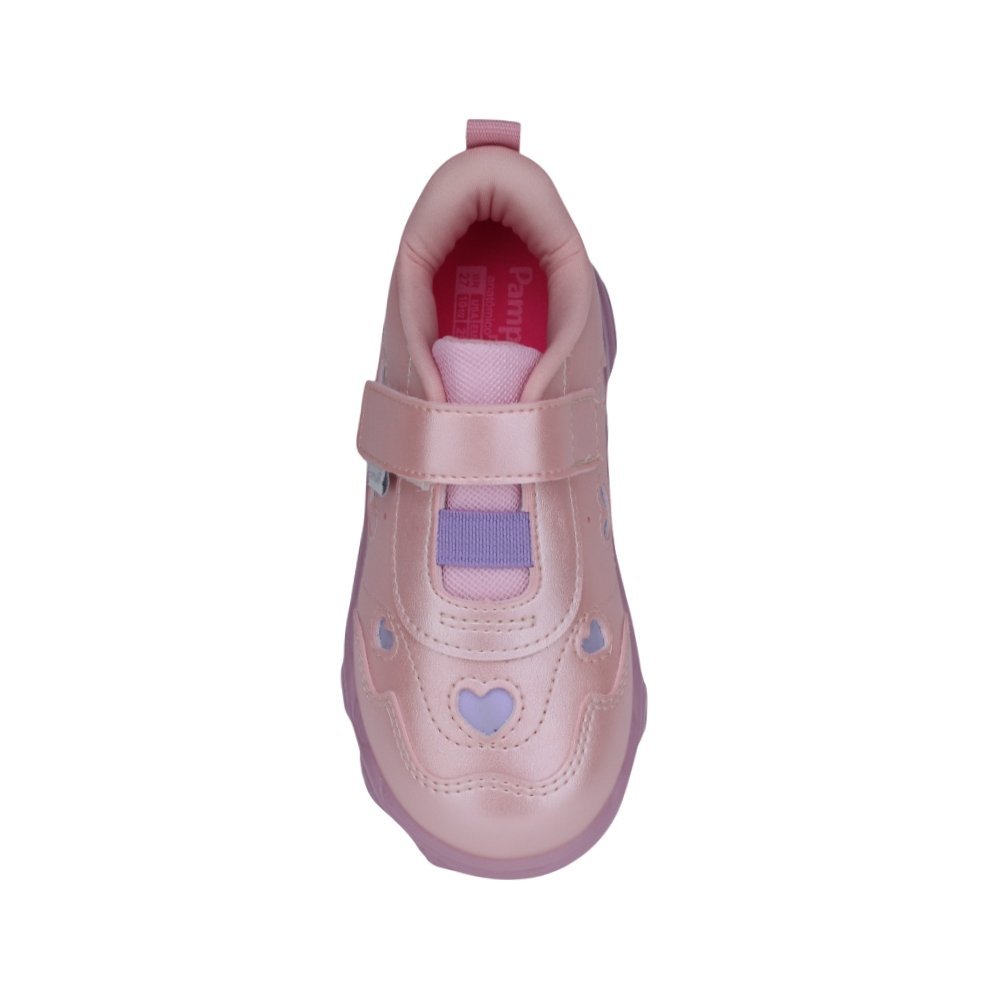 Tênis Menina Pampili Casual Luz Led Rosa 3