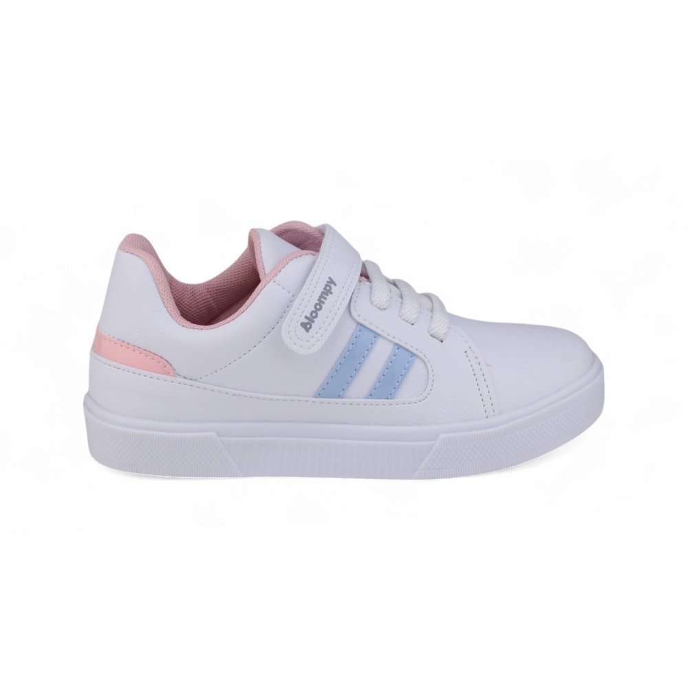 Tênis infantil Feminino Bloompy Sintonia 5055-01 Cadarço Elástico