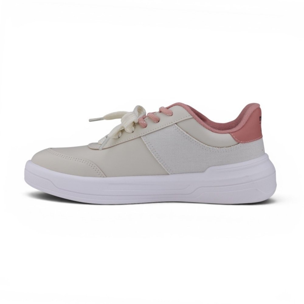 Tênis Feminino Moleca Casual Branco/Rosa 2