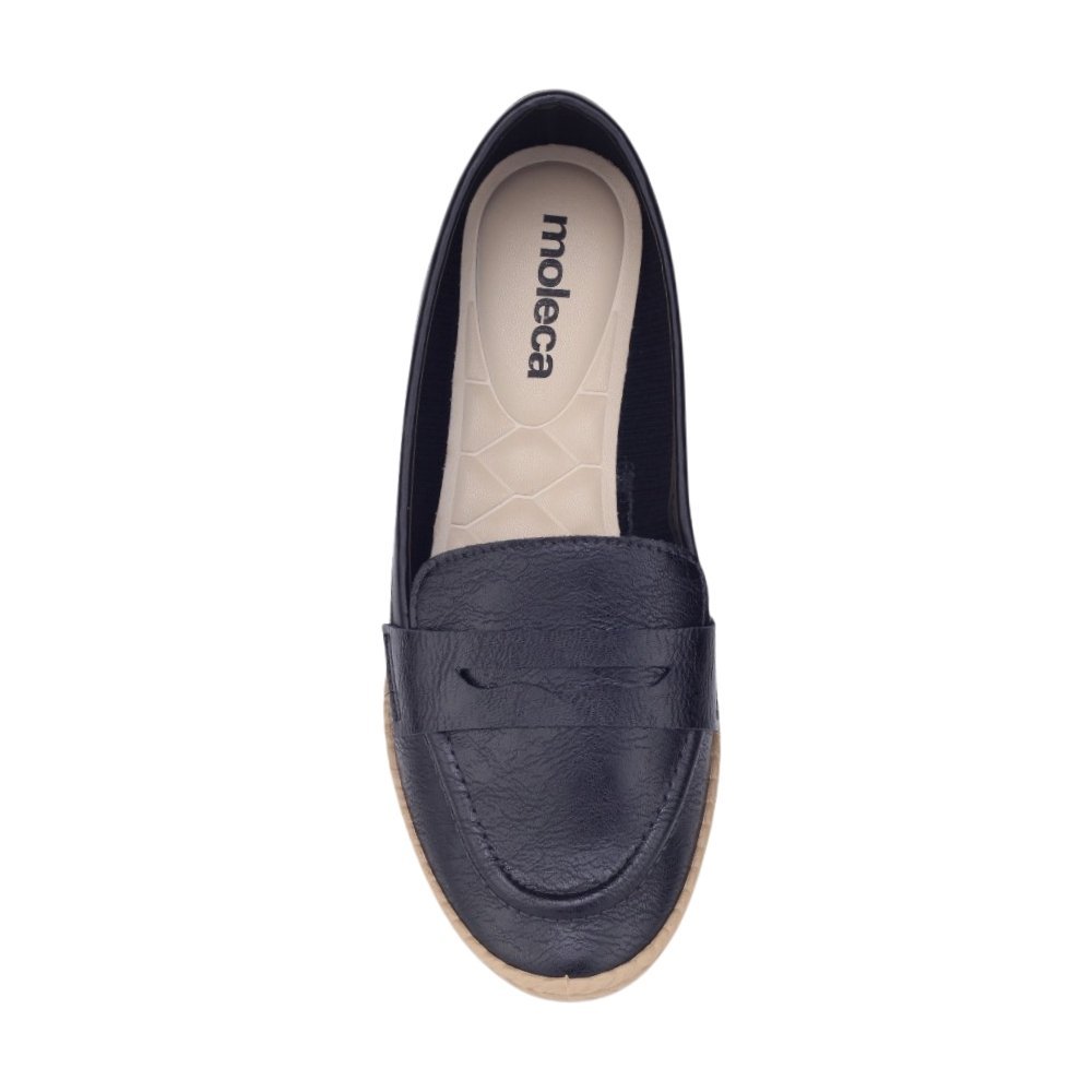 Sapatilha Mocassim Feminina Moleca Casual Preto 4