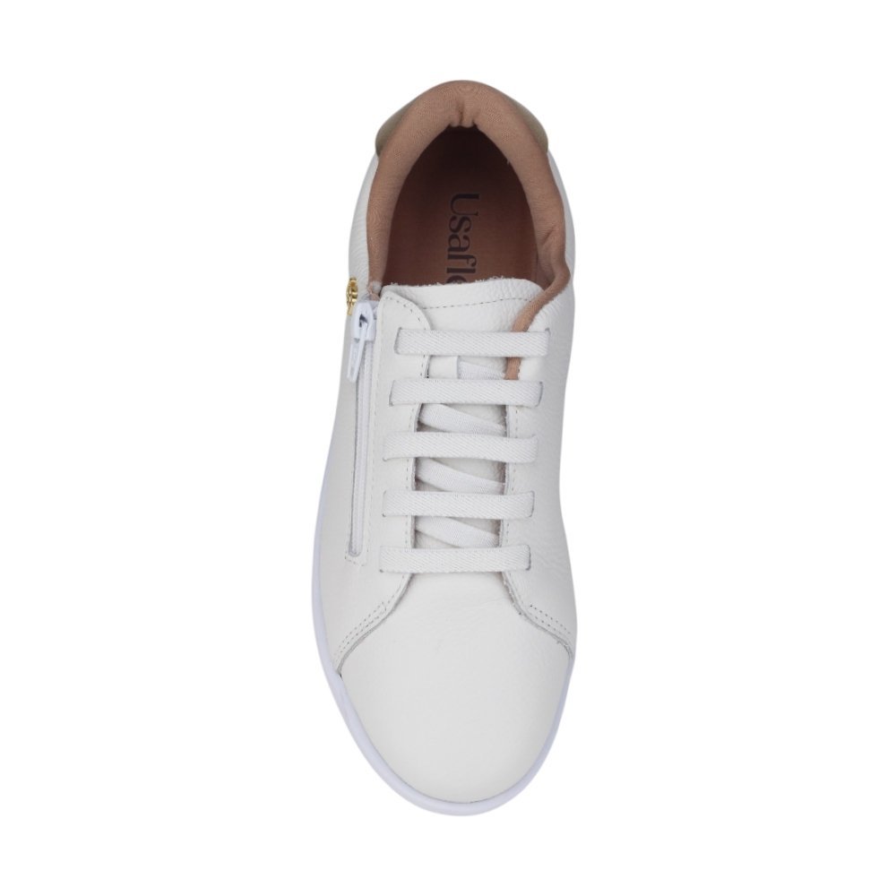 Tênis Feminino Usaflex Casual Branco/Dourado 3