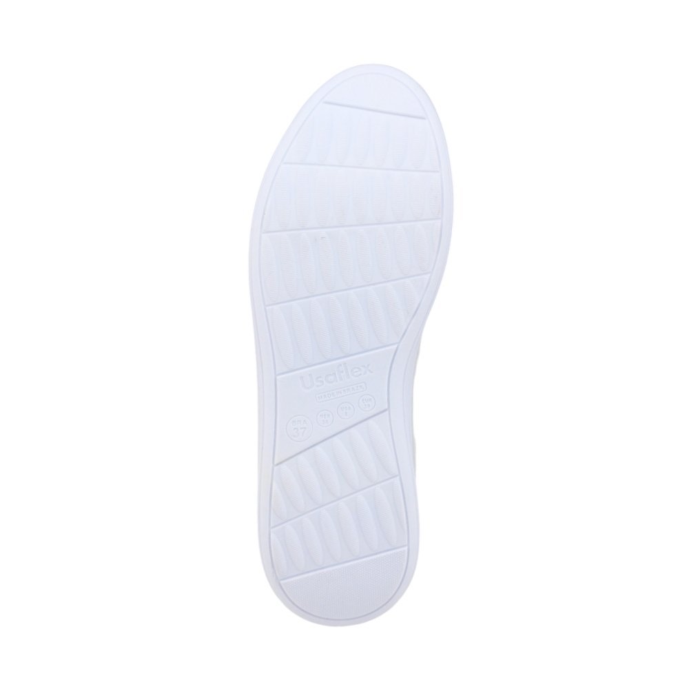 Tênis Feminino Usaflex Casual Branco/Dourado 4