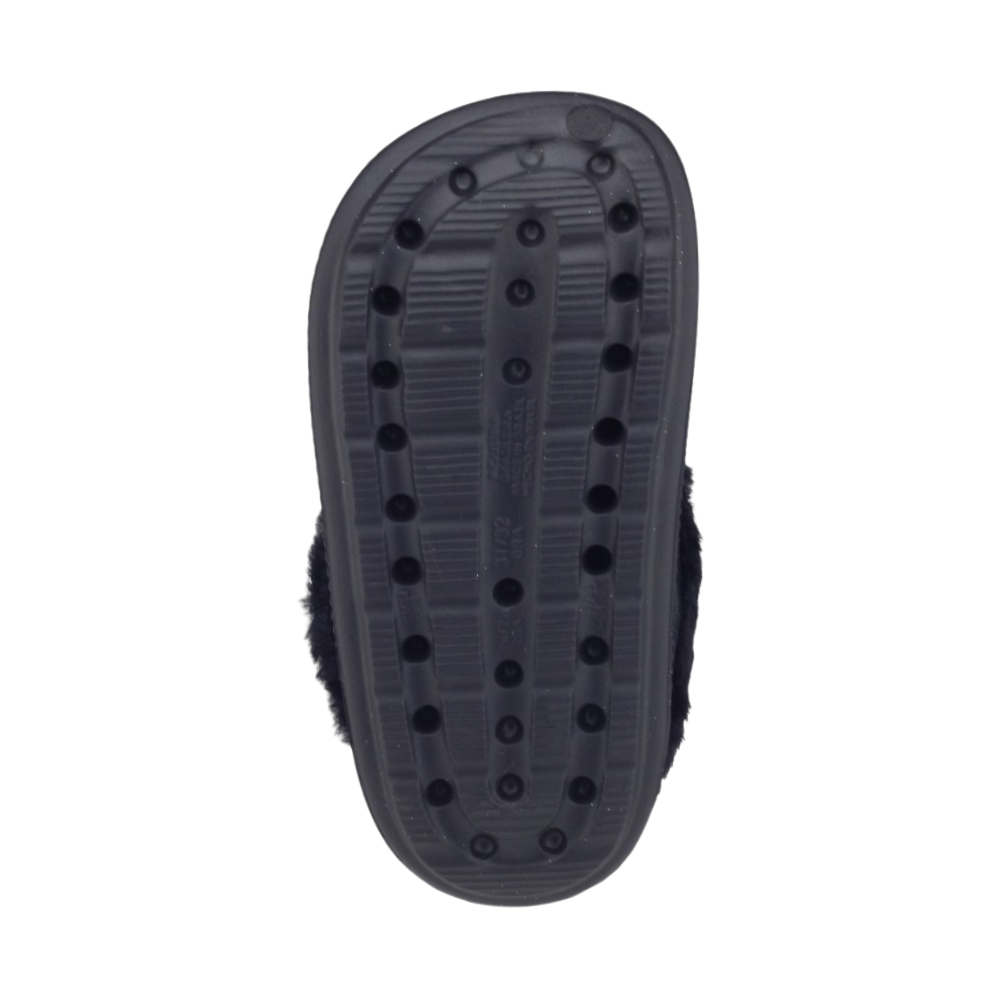 Chinelo Babuche Peluciado Infantil Molekinha Preto 4