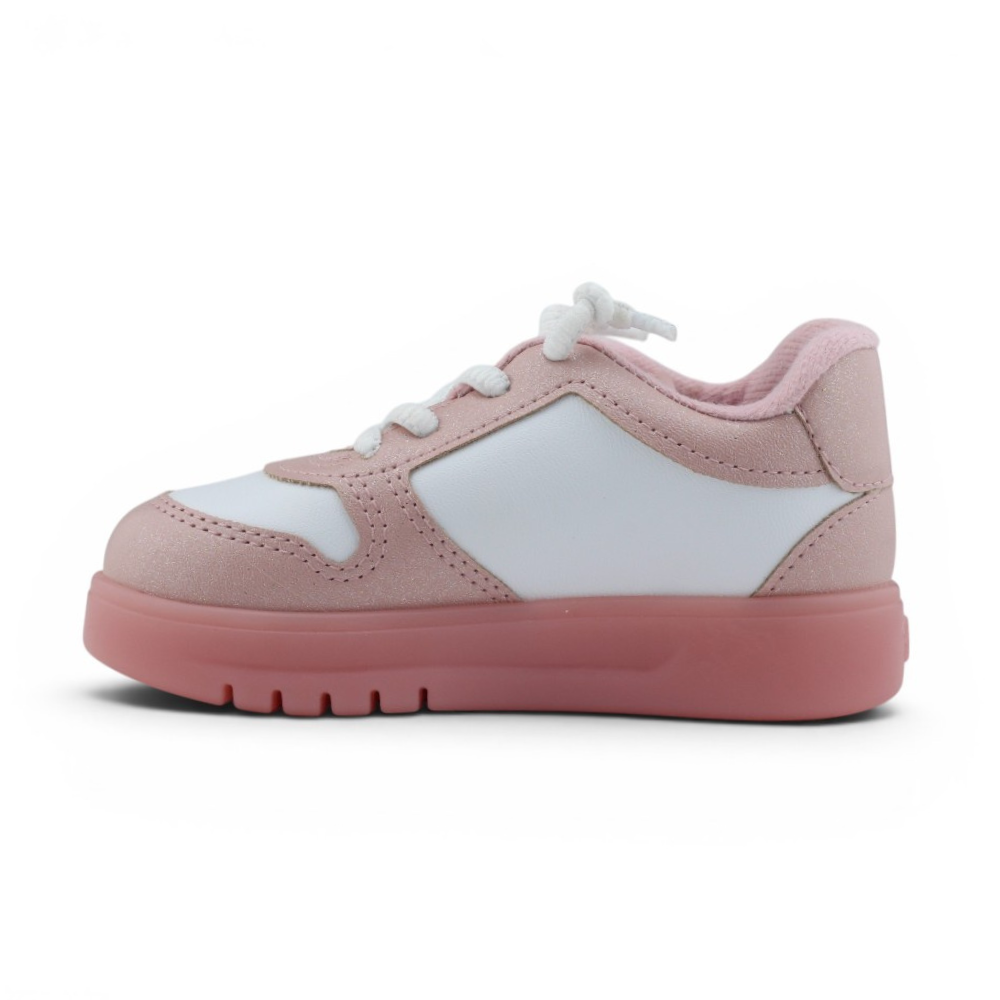 Tênis Infantil Molekinha Casual Branco/Rosa 2