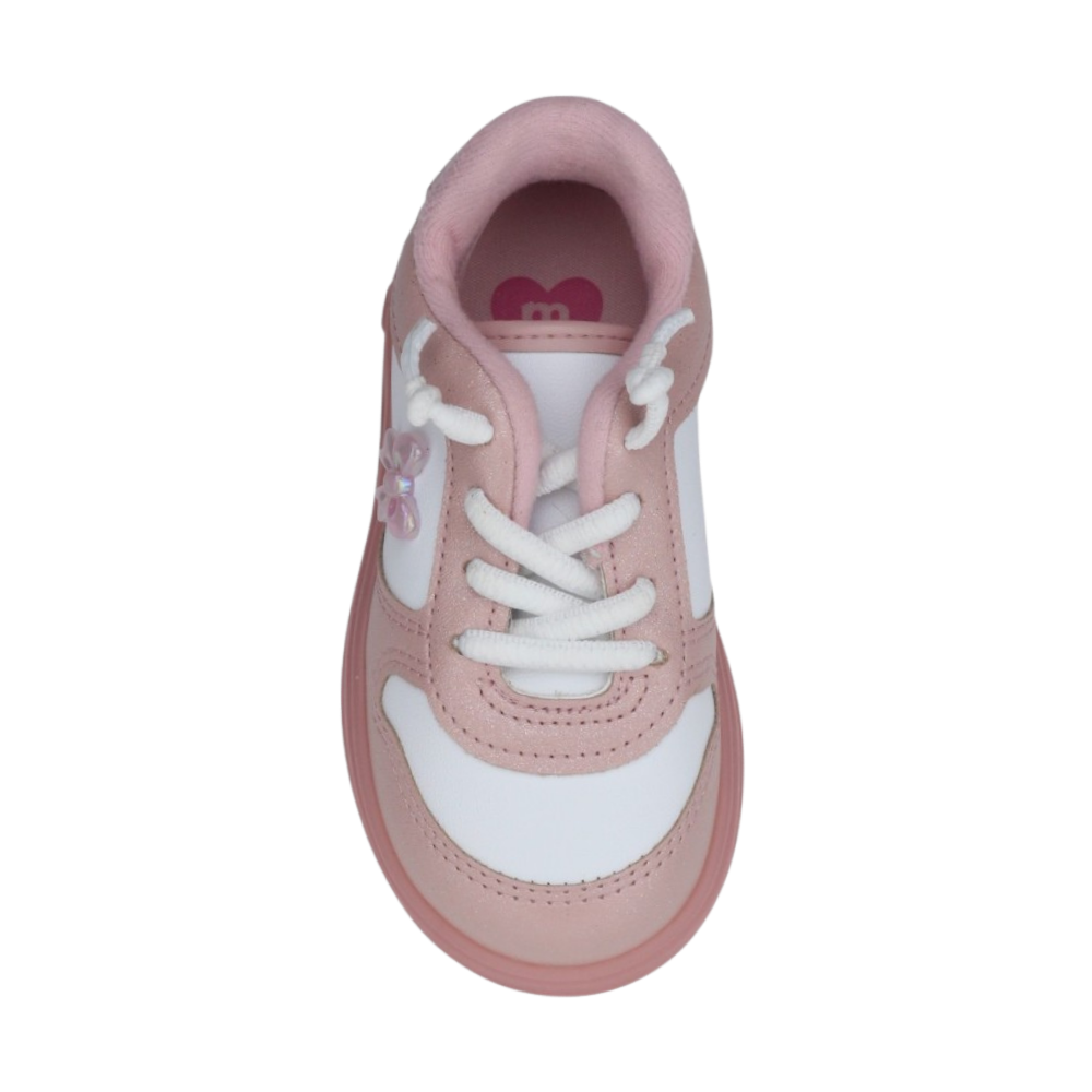 Tênis Infantil Molekinha Casual Branco/Rosa 3