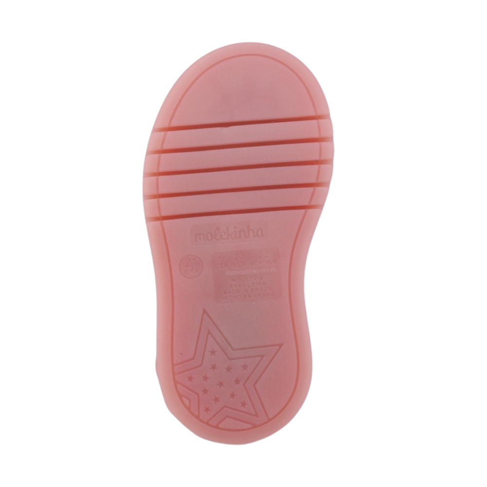 Tênis Infantil Molekinha Casual Branco/Rosa 4