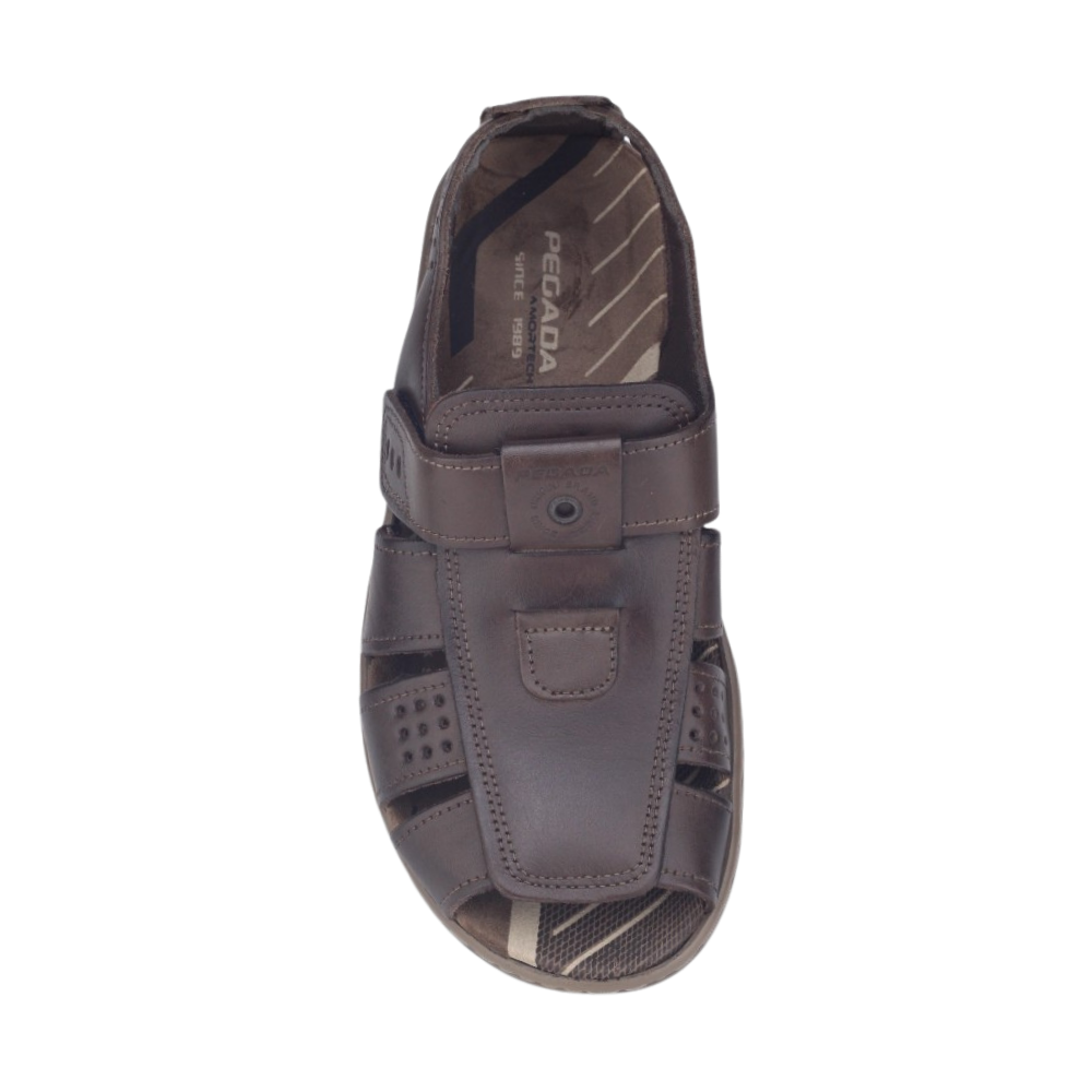 Sandália Masculina Pegada Casual em Couro Marrom 3