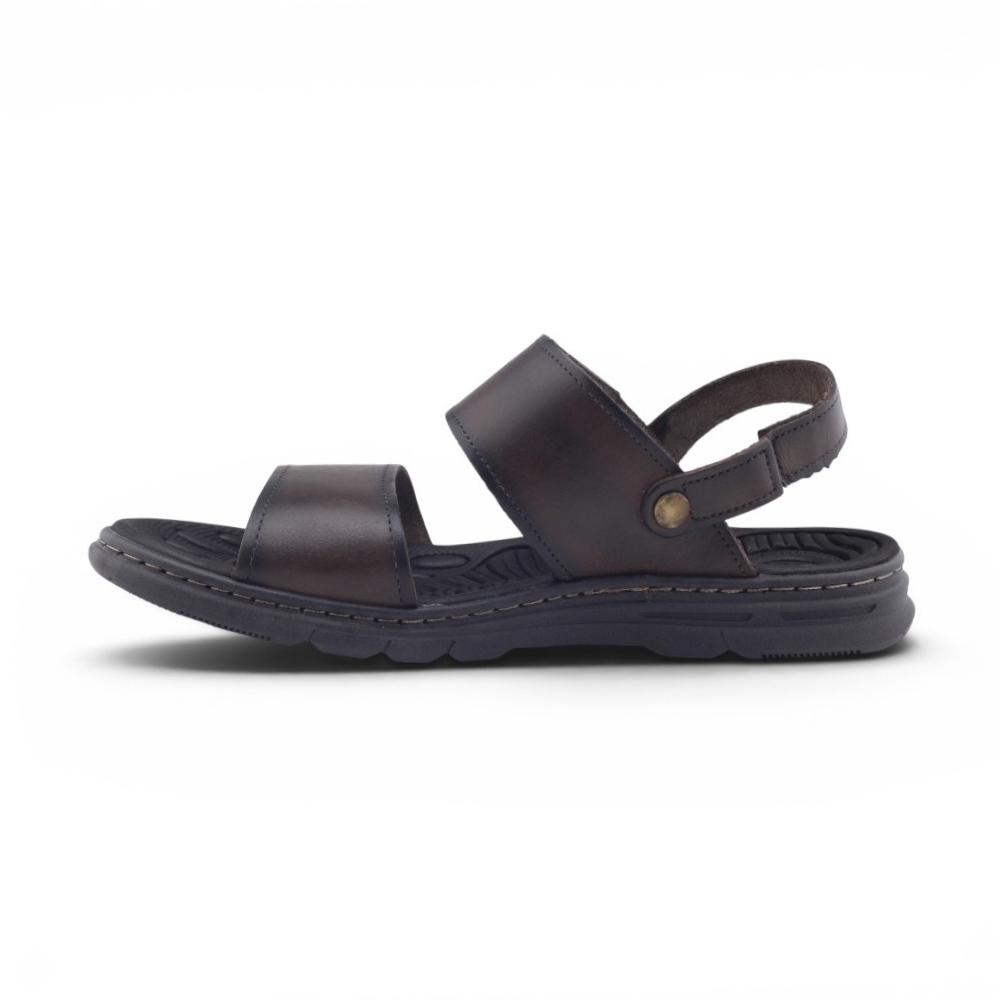 Sandália Masculina Pegada Casual em Couro Marrom 2