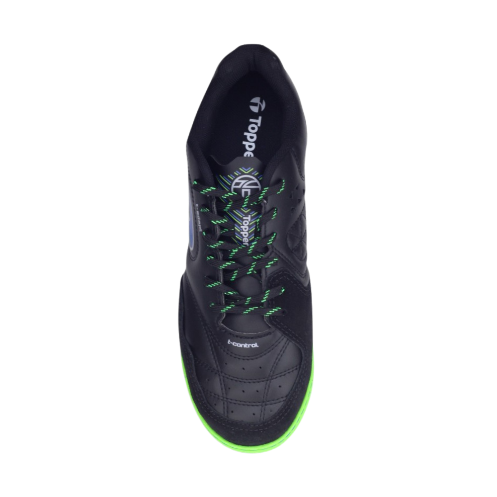 Tênis Futsal Masculino Topper Esportivo Preto/Verde 3