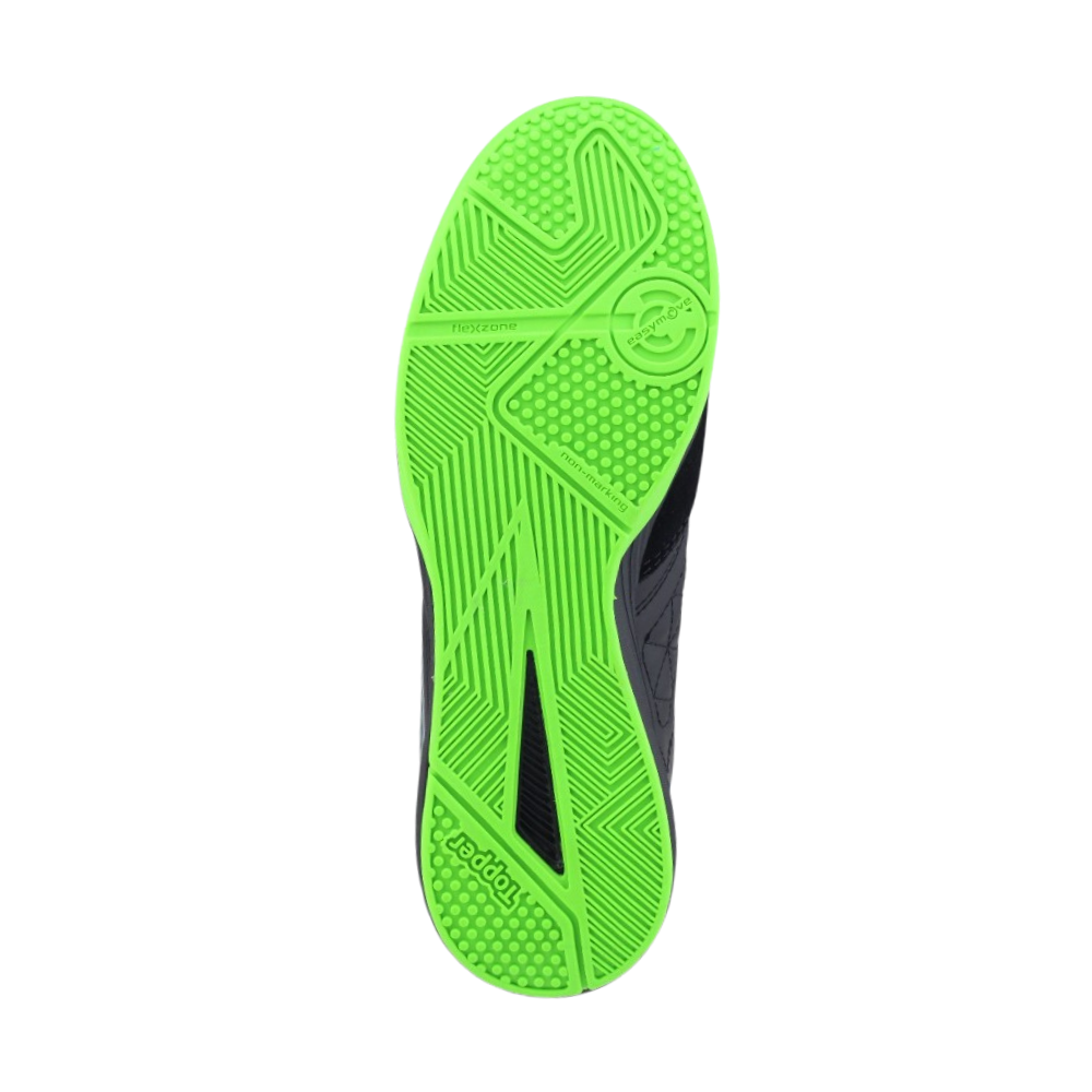 Tênis Futsal Masculino Topper Esportivo Preto/Verde 4