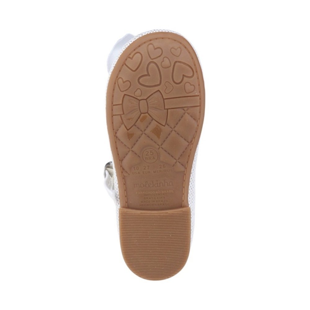Sapato Infantil Molekinha Laço Casual Branco 4